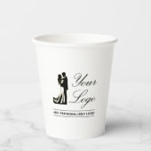 Gobelets En Papier Idée personnalisée de mariage sur mesure Ajoutez v (Recto)