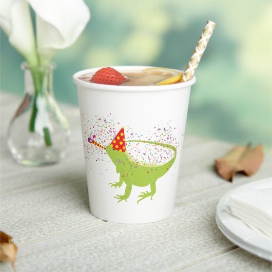 Gobelets En Papier Iguana Lizard Fête Animaux ayant une fête (Insitu)