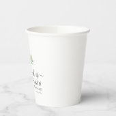 Gobelets En Papier Il est ressuscité Verdure Aquarelle Croix Pâques (Gauche)