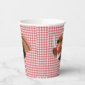 Gobelets En Papier Il est temps pour la Turquie avec Red Checker reto (Gauche)