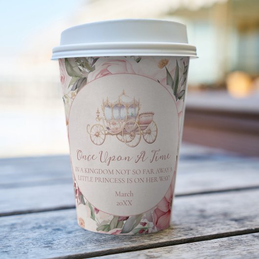 Gobelets En Papier Il était une fois un Baby shower princesse rose