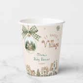 Gobelets En Papier Il faut un Baby shower d'hiver de village (Verso)
