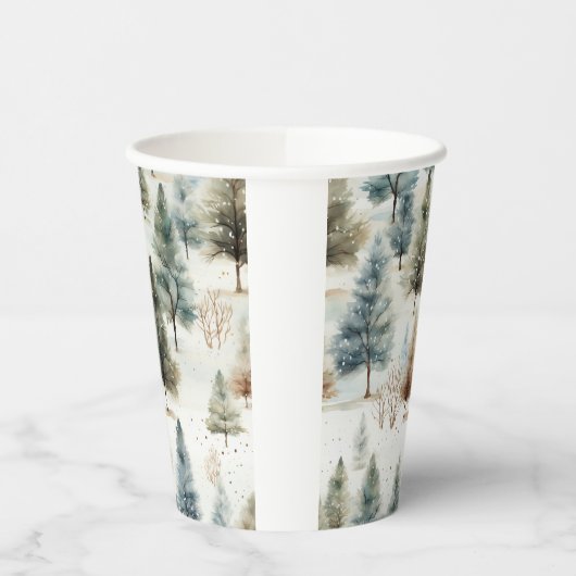 Gobelets En Papier Il neige sur les sapins - (Gauche)