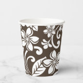 GOBELETS EN PAPIER ÎLE PLUMERIA (CAFÉ BROWN) (Verso)