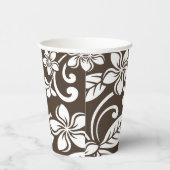 GOBELETS EN PAPIER ÎLE PLUMERIA (CAFÉ BROWN) (Droite)