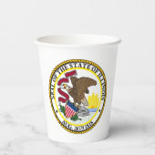 Gobelets En Papier Illinoisan Flag & Seal, Flag of Illinois (Verso)