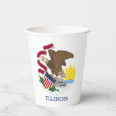 Gobelets En Papier Illinoisan Flag & Seal, Flag of Illinois (Recto)