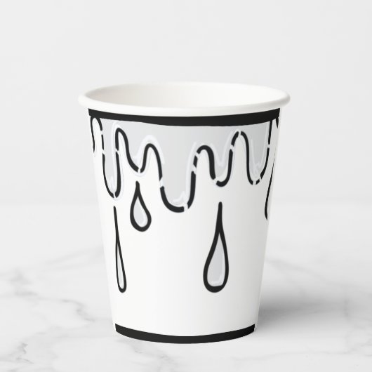 Gobelets En Papier Illusion optique 2D Comic Anniversaire (Recto)