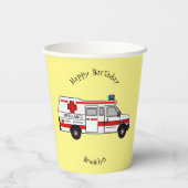 Gobelets En Papier Illustration d'ambulance (Verso)