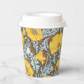 Gobelets En Papier illustration d'art pavot fleur jaune (Droite)