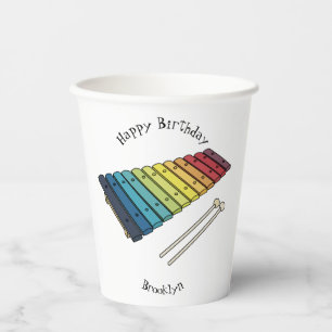 Gobelets En Papier Illustration de bande dessinée en Xylophone