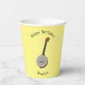 Gobelets En Papier Illustration de Banjo (Verso)