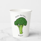 Gobelets En Papier Illustration de Broccoli (Verso)