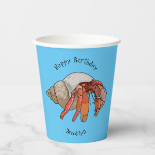 Gobelets En Papier Illustration de crabe ermite