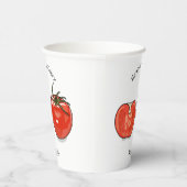 Gobelets En Papier Illustration de dessin sur la tomate (Droite)