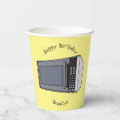 Gobelets En Papier Illustration de dessin sur micro-ondes (Verso)