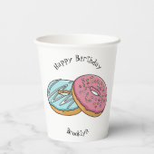 Gobelets En Papier Illustration de Donut (Verso)