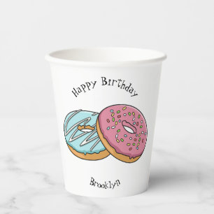 Gobelets En Papier Illustration de Donut