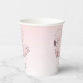 Gobelets En Papier Illustration de Flamant rose rose mou (Droite)