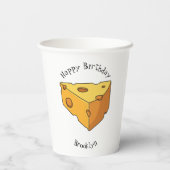 Gobelets En Papier Illustration de fromage (Verso)