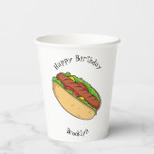 Gobelets En Papier Illustration de Hot dog (Verso)