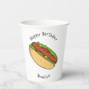 Gobelets En Papier Illustration de Hot dog