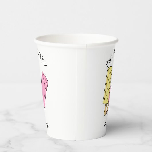 Gobelets En Papier Illustration de Ice pop (Droite)