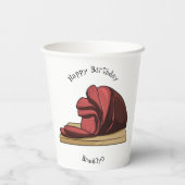Gobelets En Papier Illustration de jambon (Verso)