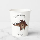 Gobelets En Papier Illustration de Kentrosaurus (Verso)