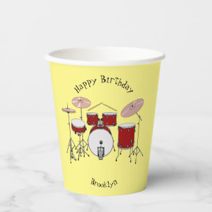 Gobelets En Papier Illustration de kit de batterie