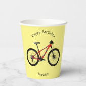 Gobelets En Papier Illustration de la bande dessinée de vélo (Verso)