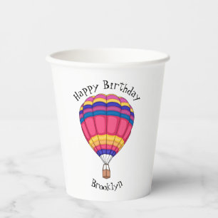 Gobelets En Papier Illustration de la montgolfière