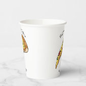 Gobelets En Papier Illustration de la pizza (Gauche)
