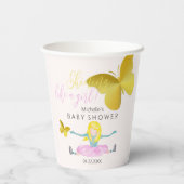 Gobelets En Papier Illustration De L'Aquarelle De Fille (Verso)