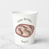 Gobelets En Papier Illustration de l'éclair de chocolat (Verso)
