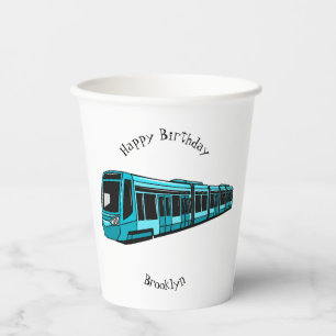 Gobelets En Papier Illustration de locomotive électrique