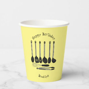 Gobelets En Papier Illustration de l'ustensile de cuisine