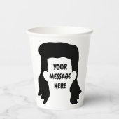 Gobelets En Papier Illustration de Mullet de message personnalisé amu (Verso)