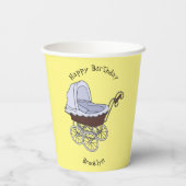 Gobelets En Papier Illustration de poussette (Verso)