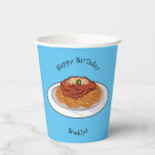 Gobelets En Papier Illustration de Spaghetti (Verso)