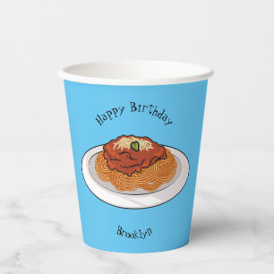 Gobelets En Papier Illustration de Spaghetti
