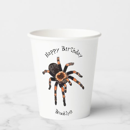 Gobelets En Papier Illustration de Tarantula (Recto)