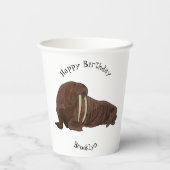Gobelets En Papier Illustration de Walrus (Verso)