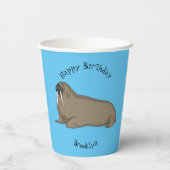 Gobelets En Papier Illustration de Walrus (Verso)