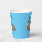 Gobelets En Papier Illustration de Walrus (Gauche)