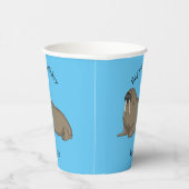 Gobelets En Papier Illustration de Walrus (Droite)