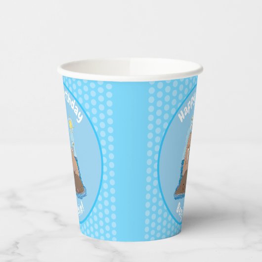 Gobelets En Papier Illustration drôle de morse joyeux (Gauche)