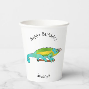 Gobelets En Papier Illustration du caméléon de Jackson