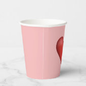 Gobelets En Papier Illustration du coeur rouge (Droite)