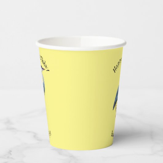 Gobelets En Papier Illustration du grand héron bleu (Gauche)